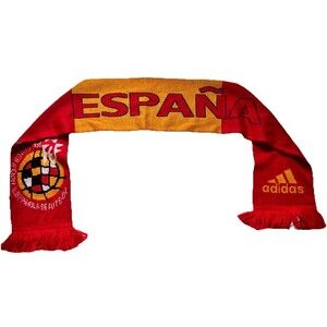 VTG Adidas Spain España Futbol Scarf Official RFEF Soccer Knit Y2K 2003 Rare